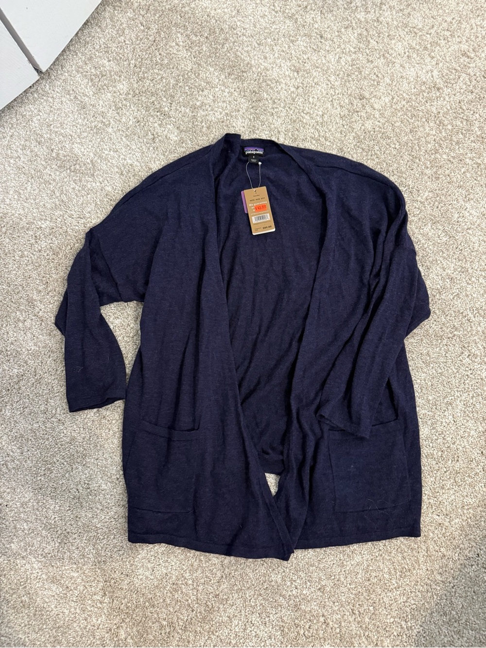 Patagonia Dark Navy Open-Front Women's Cardigan